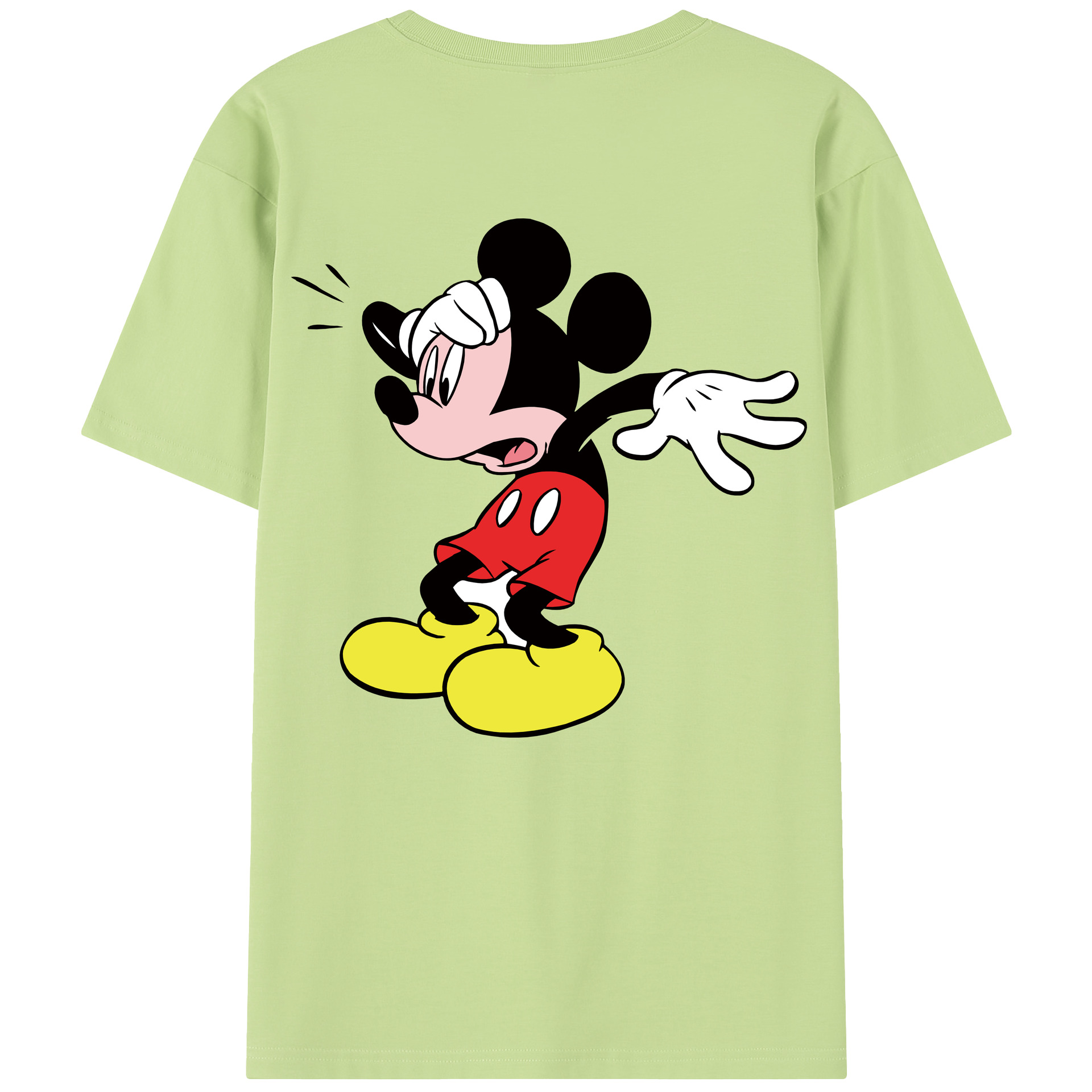 （画像用） ミッキーマウス Mickey Mouse 綿100％半袖Tシャツ（背面プリント）